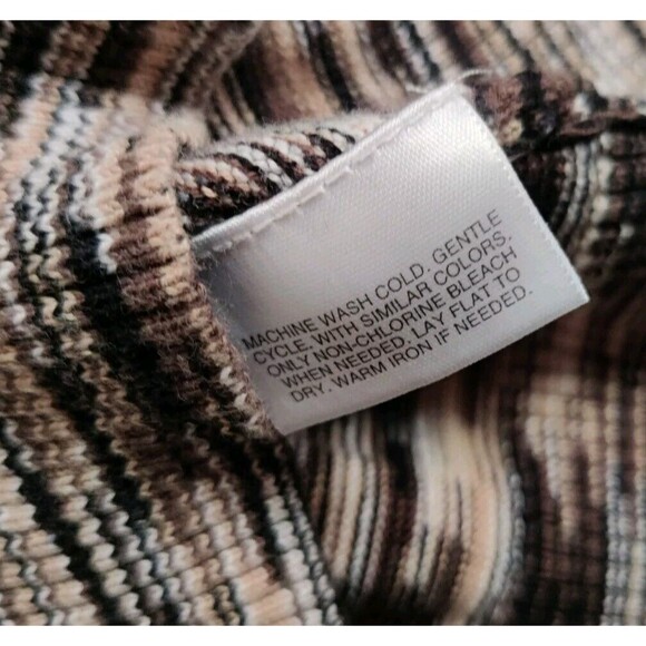 Covington Womens Blouse Top Cowl Neck Size Small S Sm Brown Geometric Fall Shirt - Picture 11 of 15